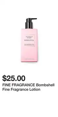 Victoria's Secret FINE FRAGRANCE Bombshell Fine Fragrance Lotion offer
