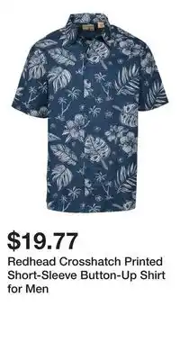 Cabela's Redhead Crosshatch Printed Short-Sleeve Button-Up Shirt for Men offer