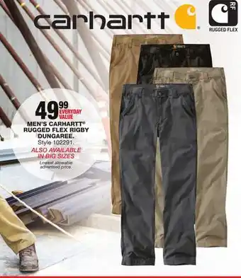 Blain's Farm & Fleet MEN'S CARHARTT RUGGED FLEX RIGBY DUNGAREE offer