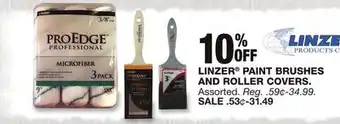 Blain's Farm & Fleet LINZER PAINT BRUSHES AND ROLLER COVERS offer