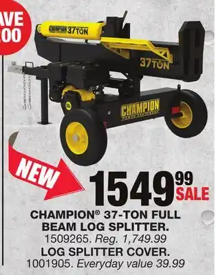 Blain's Farm & Fleet CHAMPION 37-TON FULL BEAM LOG SPLITTER offer