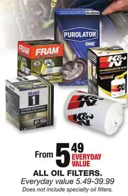 Blain's Farm & Fleet ALL OIL FILTERS offer