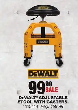 Blain's Farm & Fleet DEWALT ADJUSTABLE STOOL WITH CASTERS offer