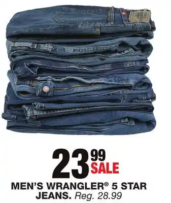 Blain's Farm & Fleet MEN'S WRANGLER 5 STAR JEANS offer