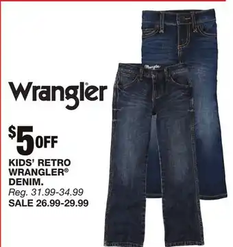 Blain's Farm & Fleet KIDS' RETRO WRANGLER DENIM offer