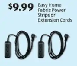 Aldi Easy Home Fabric Power Strips or Extension Cords offer