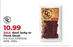 Runnings Beef Jerky or Flank Steak offer
