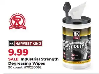 Runnings Harvest King Industrial Strength Degreasing Wipes offer