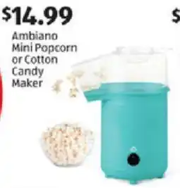 Aldi Ambiano Mini Popcorn or Cotton Candy Maker offer