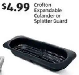 Aldi Crofton Expandable Colander or Splatter Guard offer