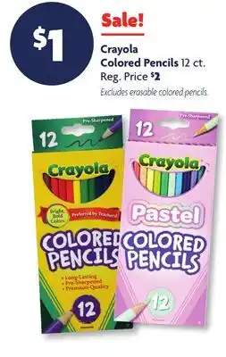 Family Dollar Crayola Colored Pencils offer