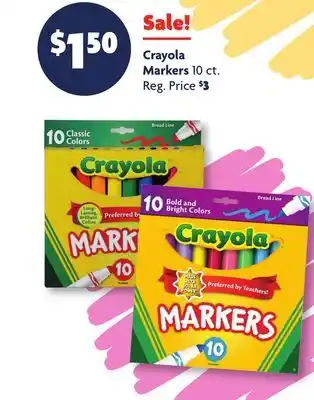 Family Dollar Crayola Markers offer