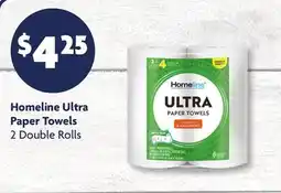 Family Dollar Homeline Ultra Paper Towels offer
