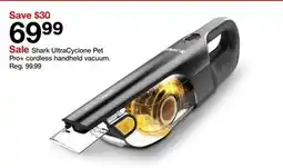 Target Shark UltraCyclone Pet Pro + cordless handheld vacuum offer