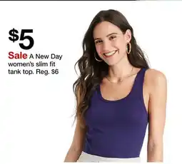 Target A New Day women's slim fit tank top offer