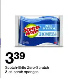 Target Scotch-Brite Zero-Scratch 3-ct. scrub sponges offer