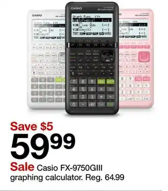 Target Casio FX-9750GIII graphing calculator offer