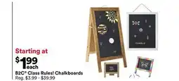 Michaels B2C Class Rules! Chalkboards offer