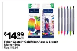 Michaels Faber-Castell Goldfaber Aqua & Sketch Marker Sets offer