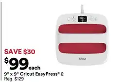 Michaels 9 x 9 Cricut Easypress 2 offer