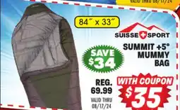 Big 5 Suisse Sport Summit +5° Mummy Bag offer