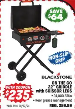 Big 5 Blackstone On The Go 22 Griddle with Scissor Legs offer