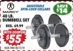 Big 5 Marcy 40-lb. Adjustable Cast Iron Dumbbell Set offer