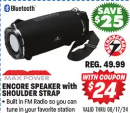 Big 5 Max Power Encore Bluetooth Speaker with Shoulder Strap offer