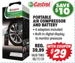 Big 5 Castrol Portable Air Compressor and Battery offer