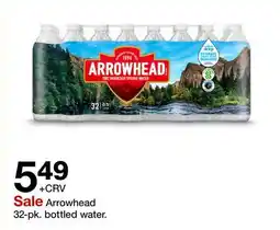 Target Arrowhead 32-pk. bottled water offer