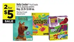 Dollar General Betty Crocker Fruit Snacks offer
