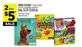Dollar General Betty Crocker Fruit Snacks offer