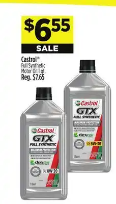 Dollar General Castrol Full Synthetic Motor Oil offer