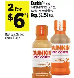 Dollar General Dunkin' Iced Coffee Drinks offer