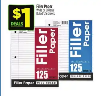 Dollar General Filler Paper offer