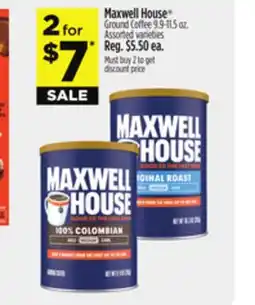Dollar General Maxwell House Ground Coffee offer