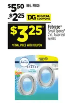 Dollar General Febreze Small Spaces offer