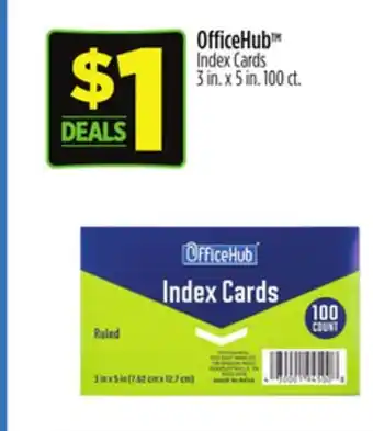Dollar General Index Cards offer