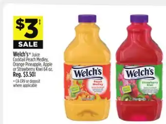 Dollar General Welch's Juice Cocktail Peach Medley, Orange Pineapple, Apple or Strawberry Kiwi offer