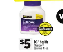 Dollar General DG health ClearLax Laxative offer