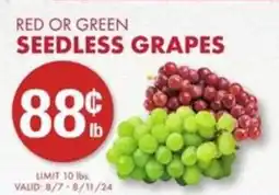 Smart & Final RED OR GREEN SEEDLESS GRAPES offer