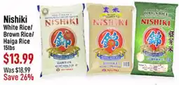 Nishiki White Rice/ Brown Rice/ Haiga Rice 15lbs