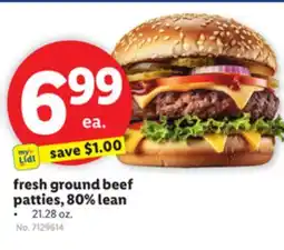 Lidl fresh ground beef patties, 80% lean offer