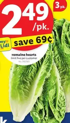 Lidl romaine hearts offer