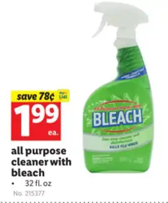 Lidl all purpose cleaner with bleach offer