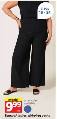 Lidl Esmara ladies' wide-leg pants offer