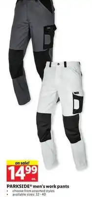 Lidl PARKSIDE men's work pants offer