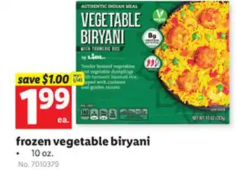 Lidl frozen vegetable biryani offer