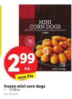Lidl frozen mini corn dogs offer