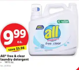 Lidl All free & clear laundry detergent offer